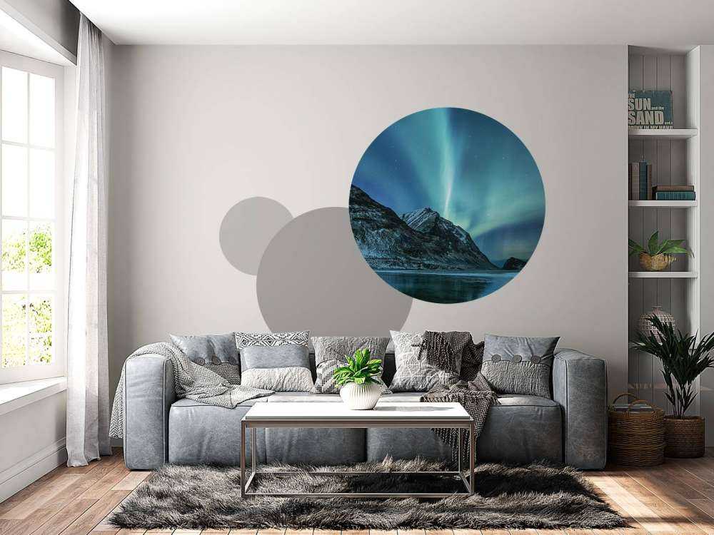 Felblauw Noorderlicht in Canada