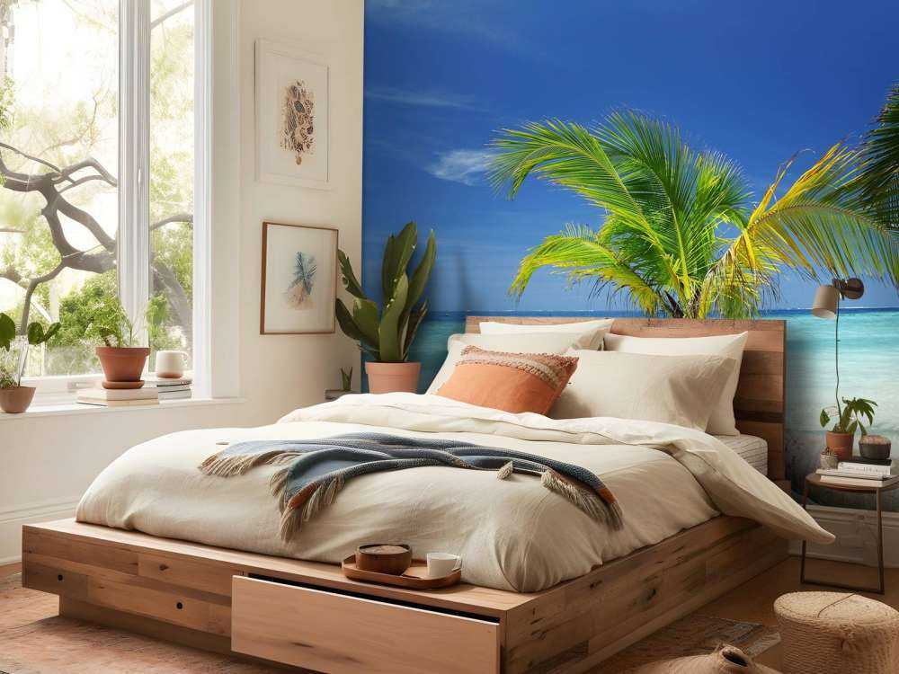 Bijzondere palmboom op het strand