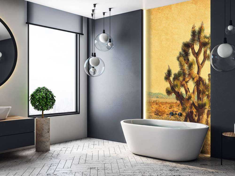 Grote cactus in een woestijnlandschap