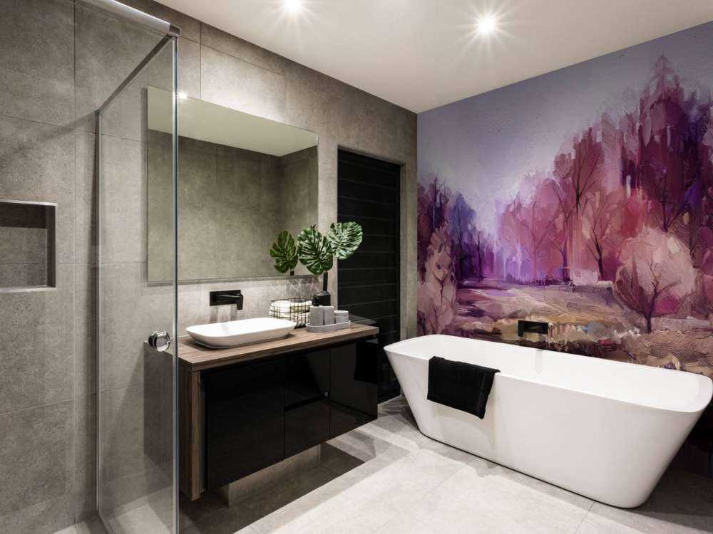 Olieverfschilderij van een prachtig kleurrijk landschap