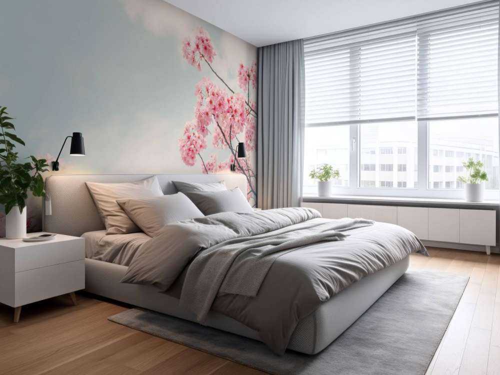 Bloesem met wolken op achtergrond