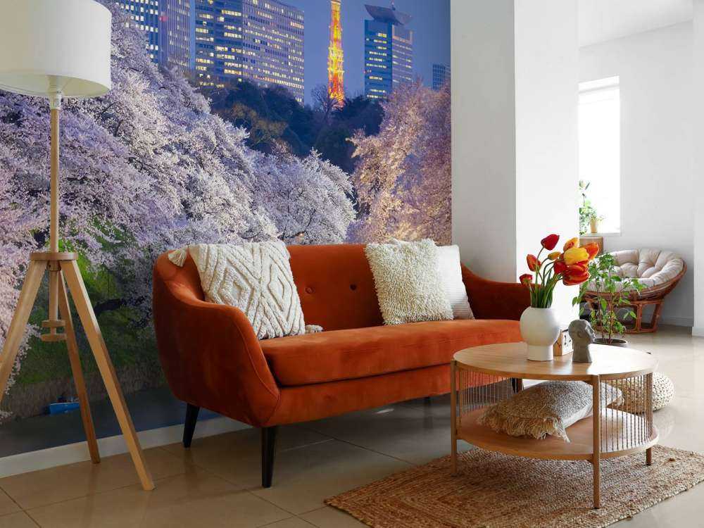 Sakura kersenbloesem met de Tokyo Tower op de achtergrond