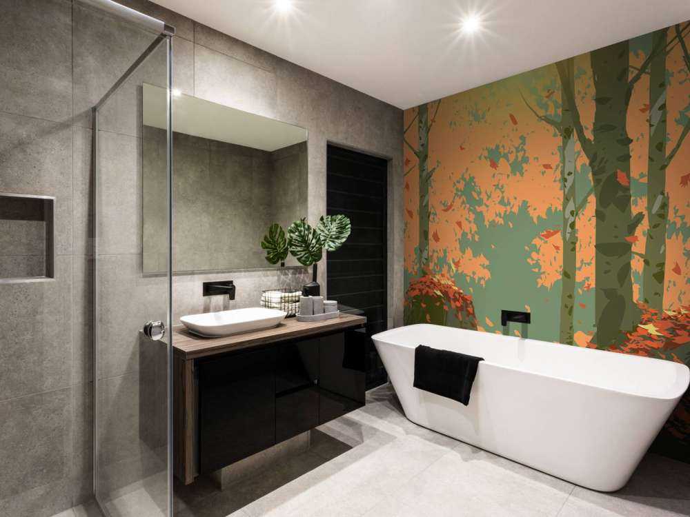 Herfstbos illustratie