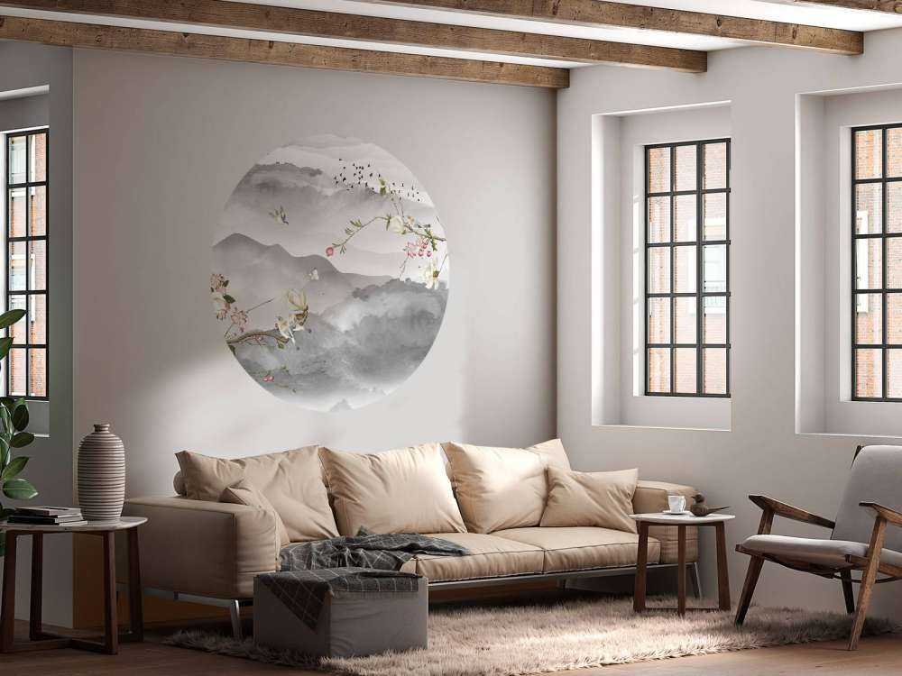 Grijze bergen en heuvels