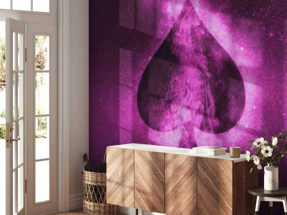 Speelkaart symbool in het roze