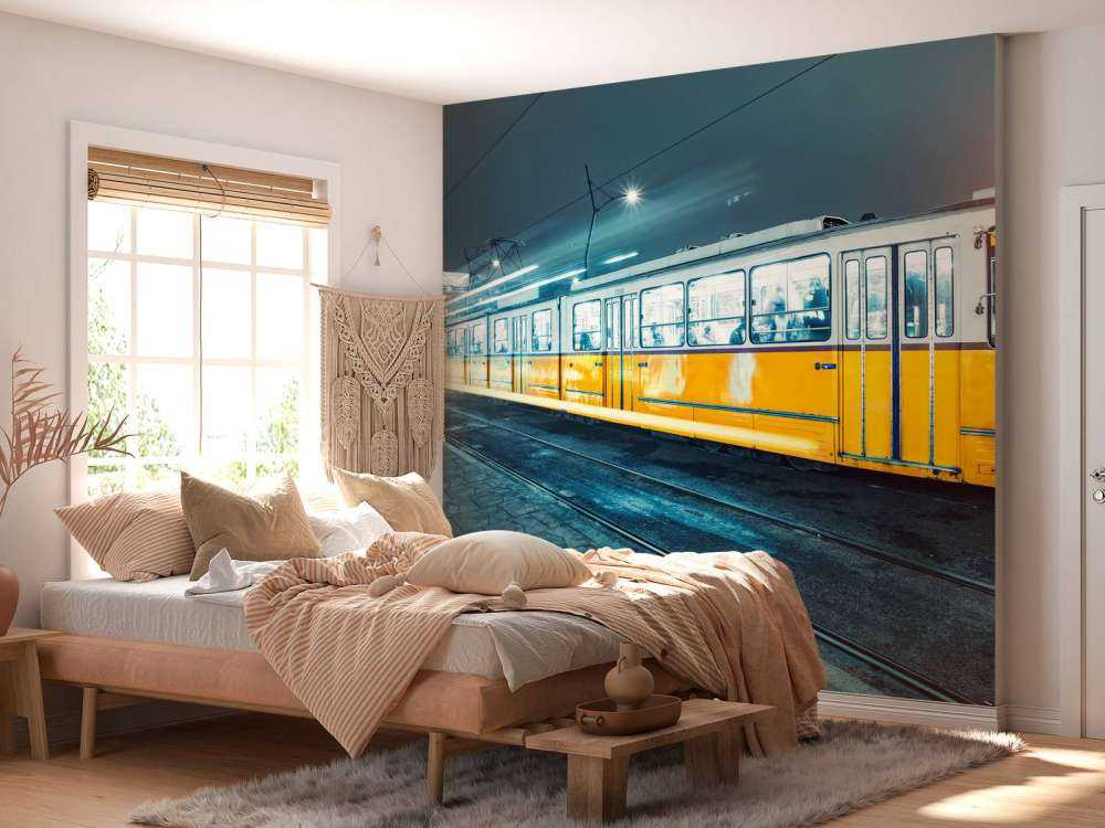 Gele tram in Boedapest