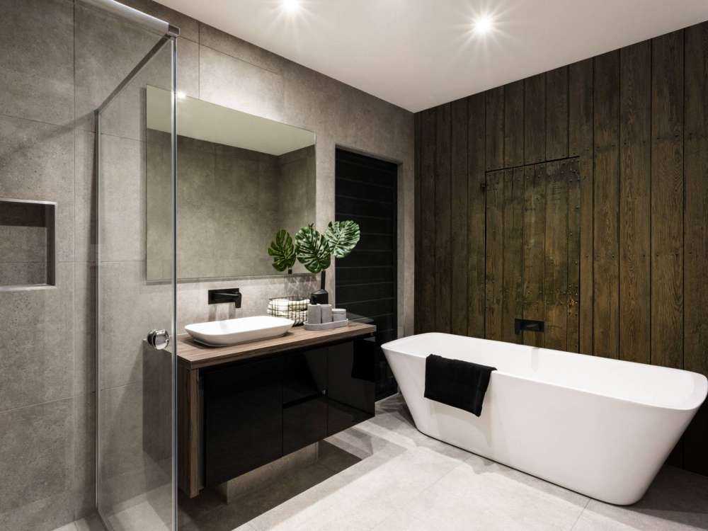 Houten muur met deur