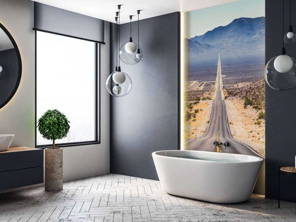 Weg door een Amerikaanse woestijn