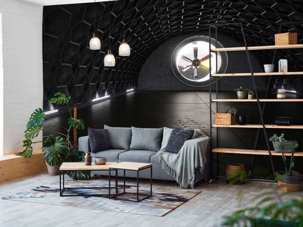 Betonnen garage met een ventilatiesysteem