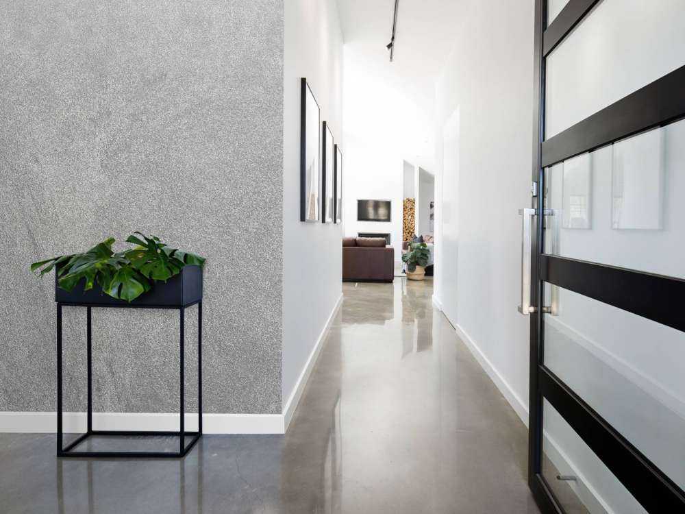 Betonnen muur met structuur