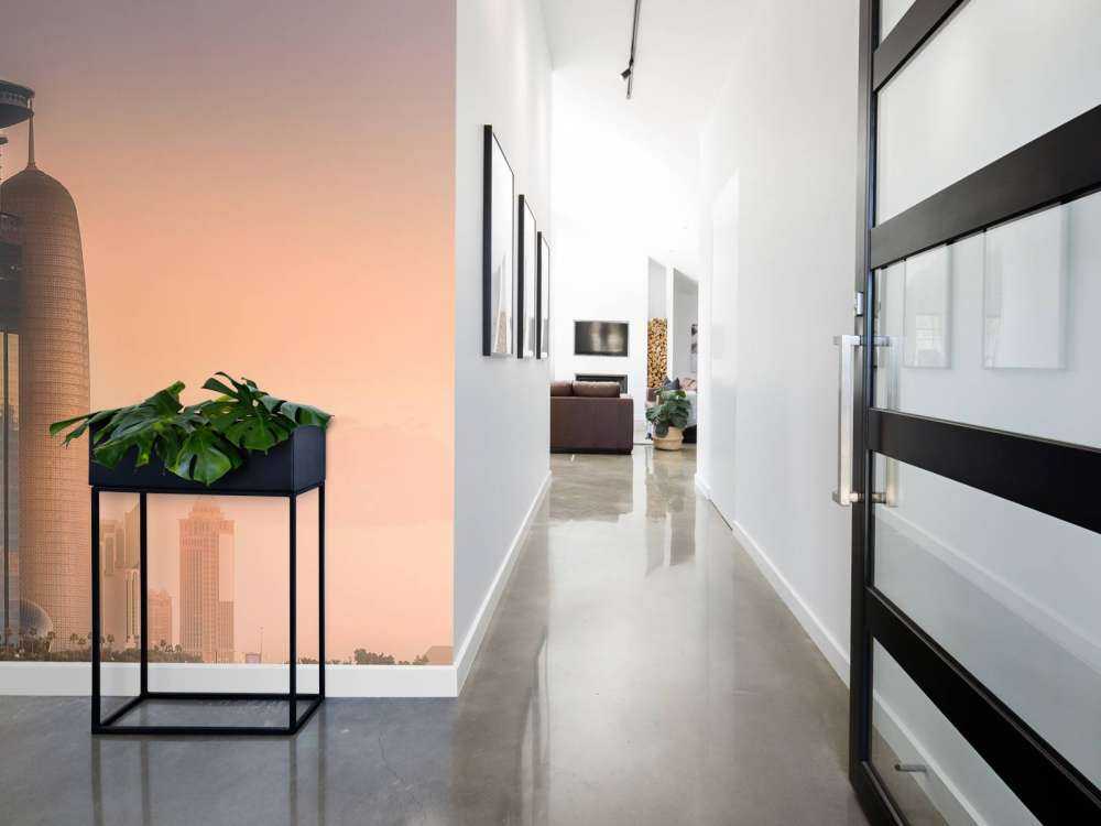 Skyline van Doha in de avond