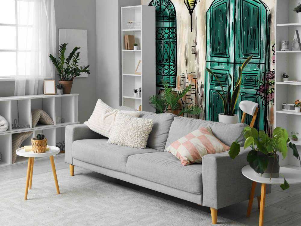 Tekening van een Mediterraans huis