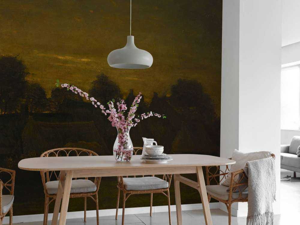 Boerendorp in de avond