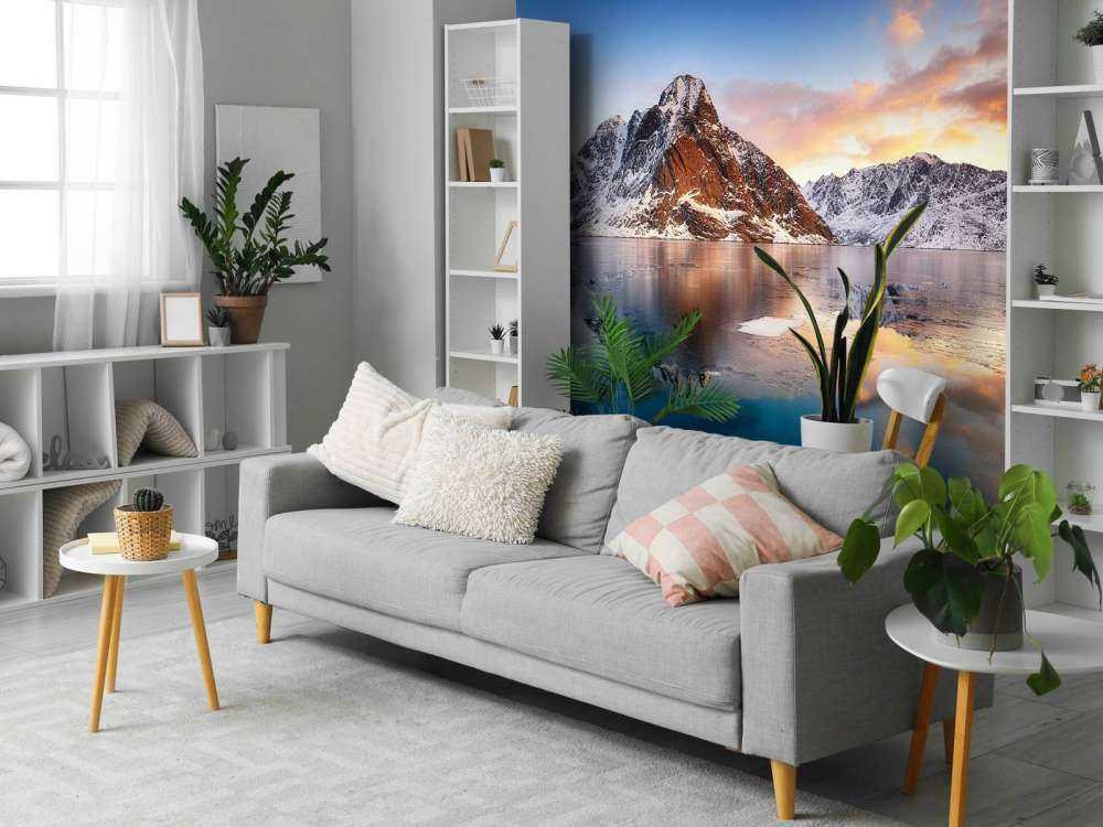 Prachtige zonsondergang in Noorwegen