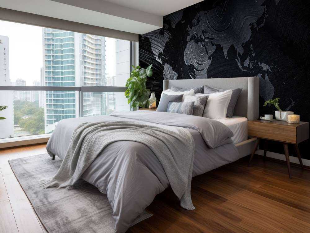 Wereldkaart op een palmblad