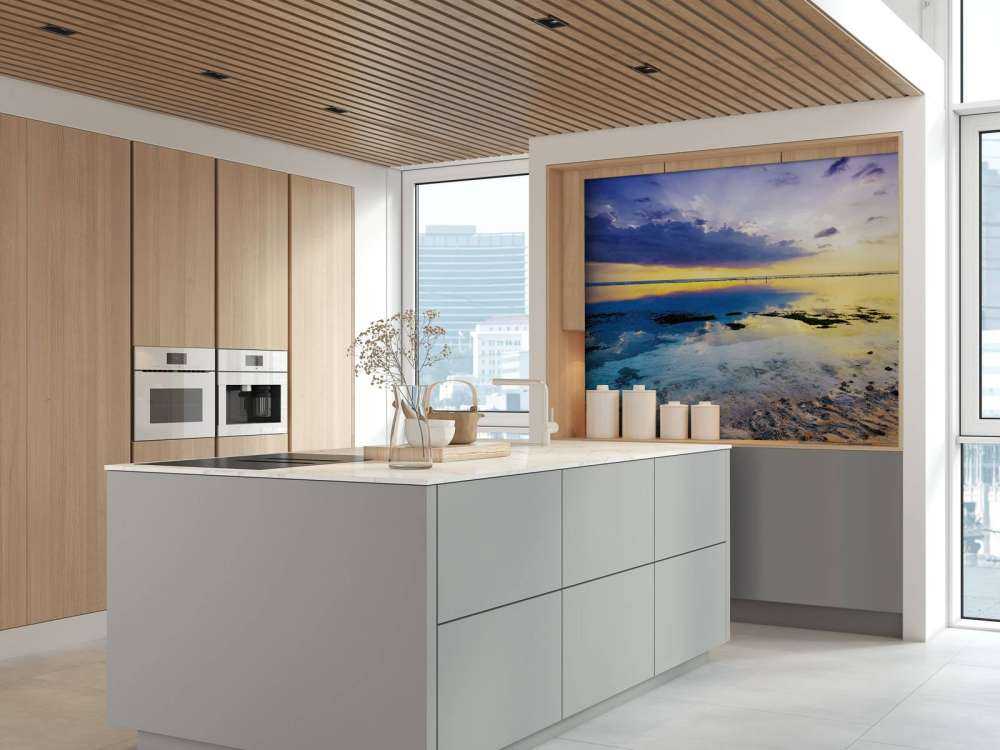 Strand met kleurrijk effect