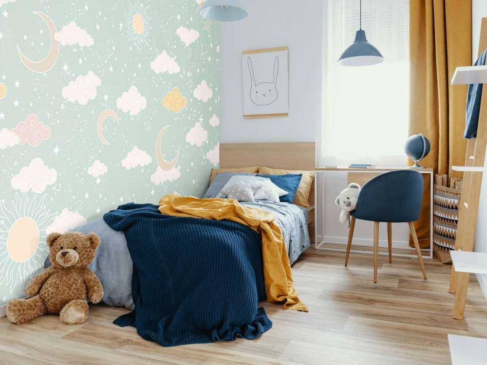 Hemellicht in pastel en mintgroen