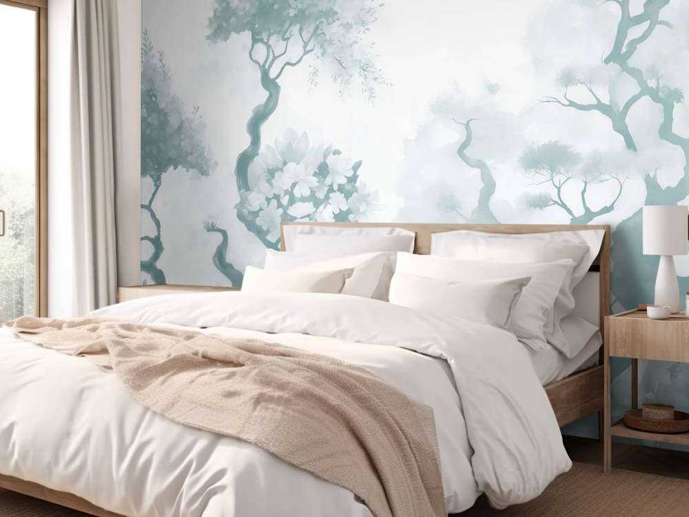 Blooming trees Green