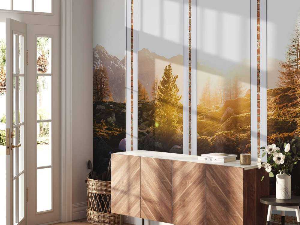 Zonsopkomst in alpenlandschap