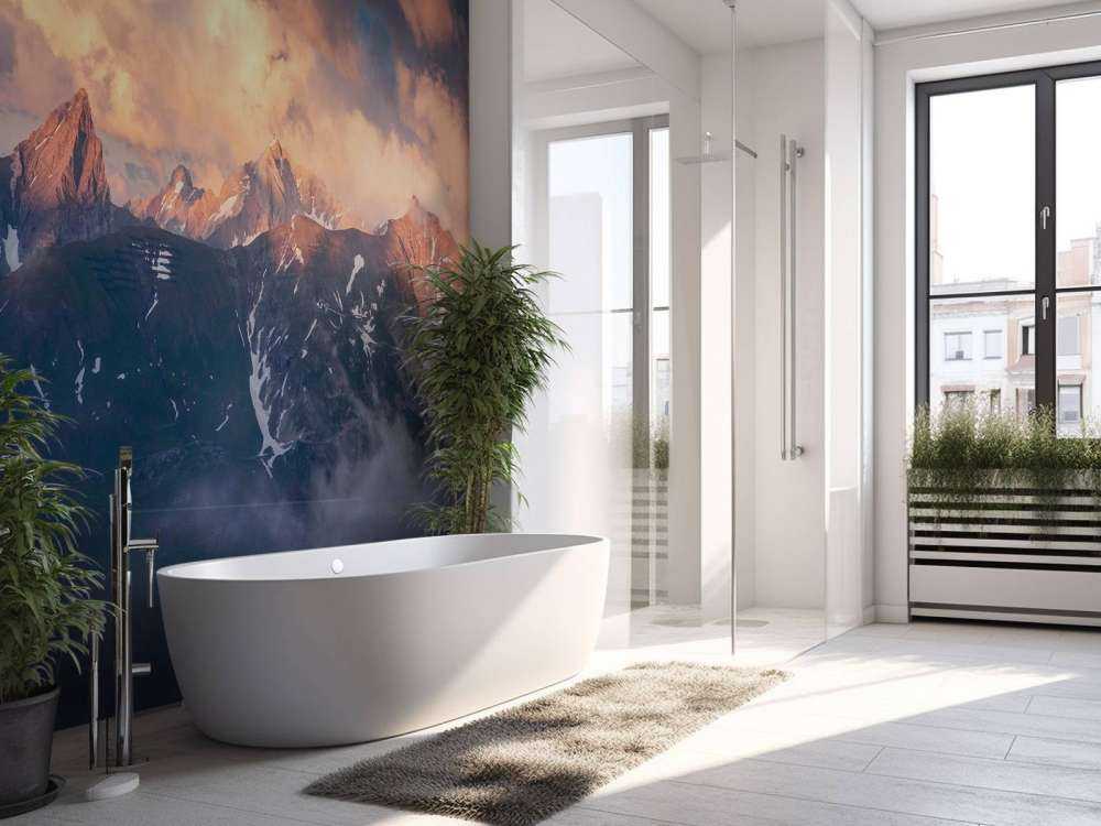 Avondlicht op bergkam