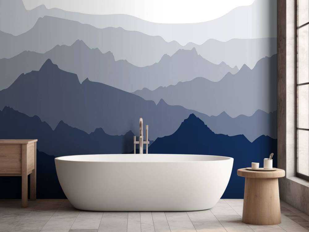 Rustige blauwe berglagen