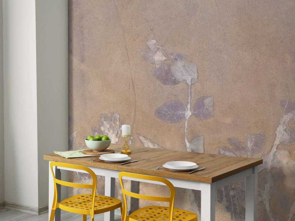 Wilde geranium en sneeuwbes - amber