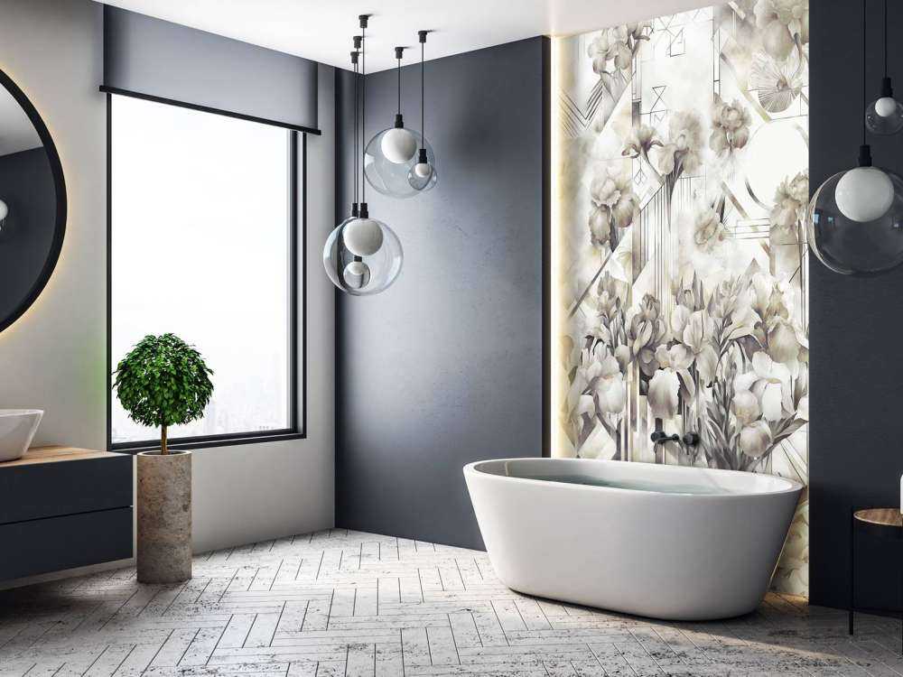 Huge Watercolor Irises Green