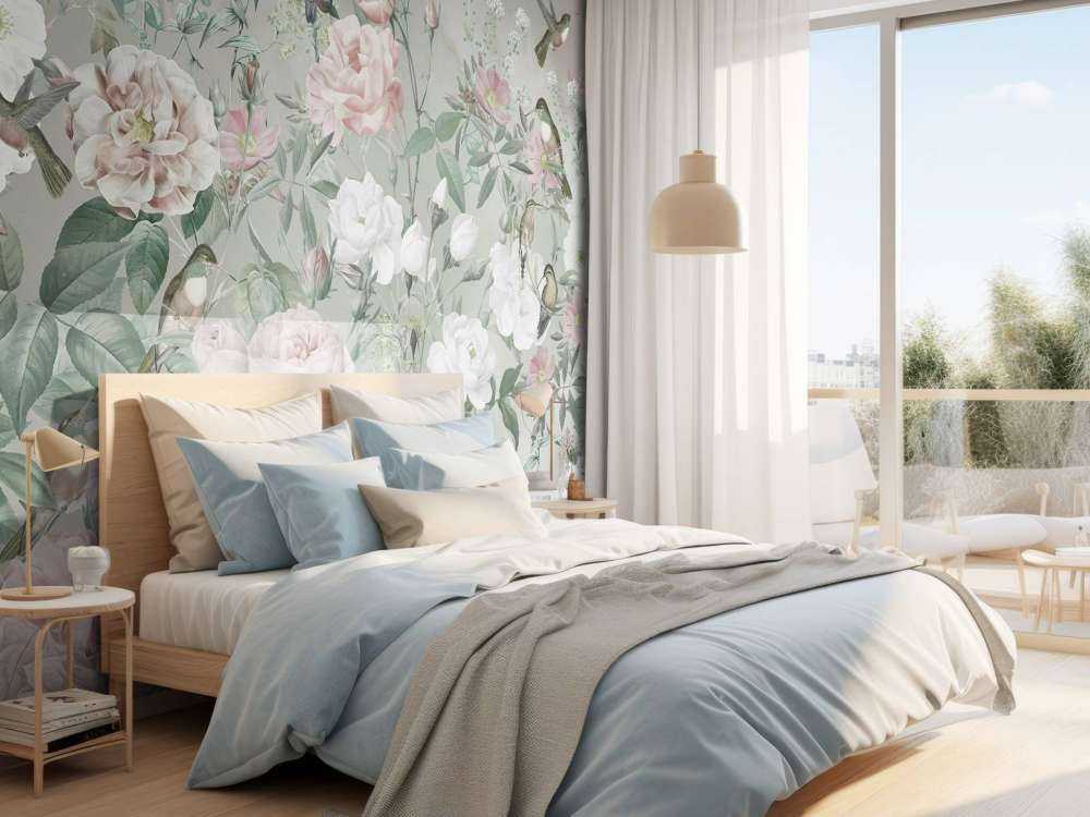 Birds in Rose Garden