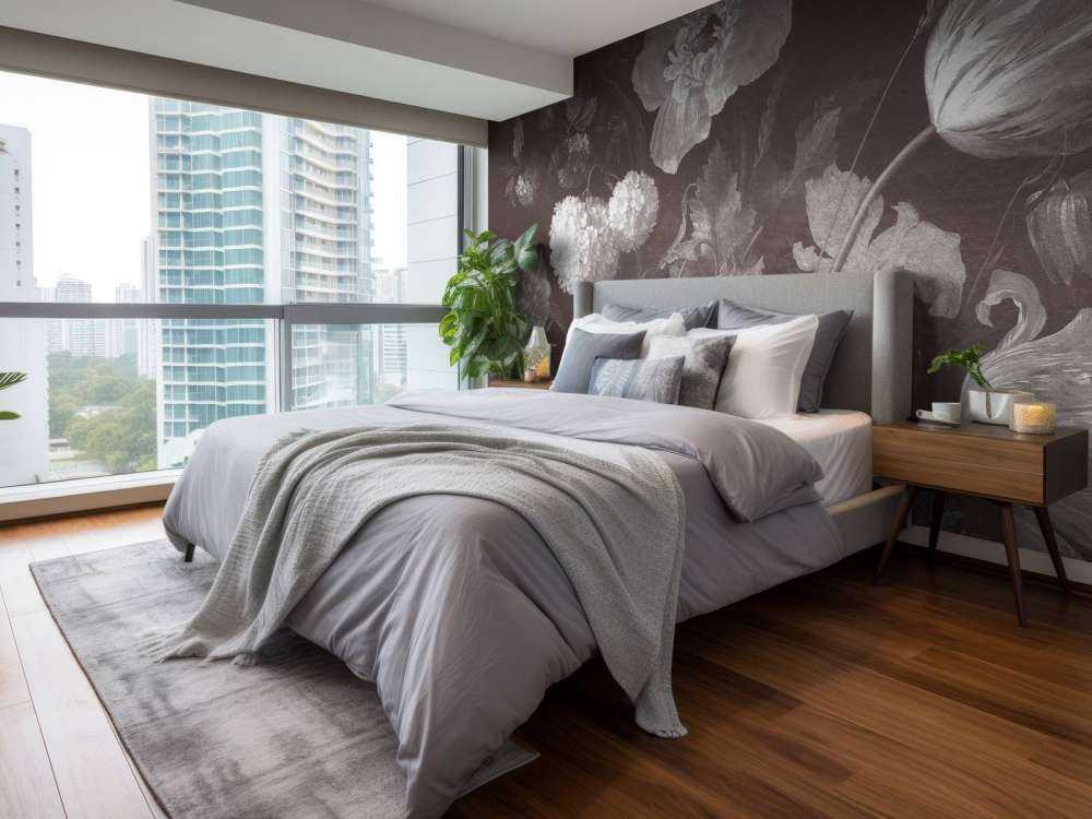 Baroque bloemen stilleven - dark sepia