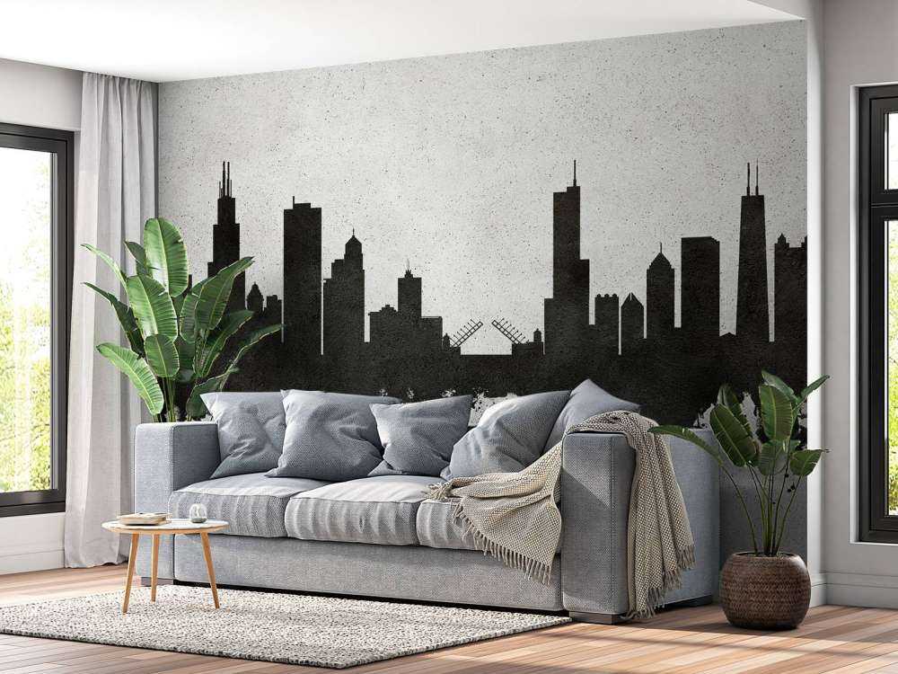 Waterverf skyline, Chicago