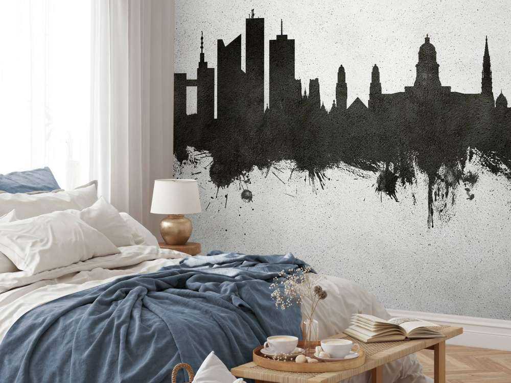 Waterverf skyline, Brussel