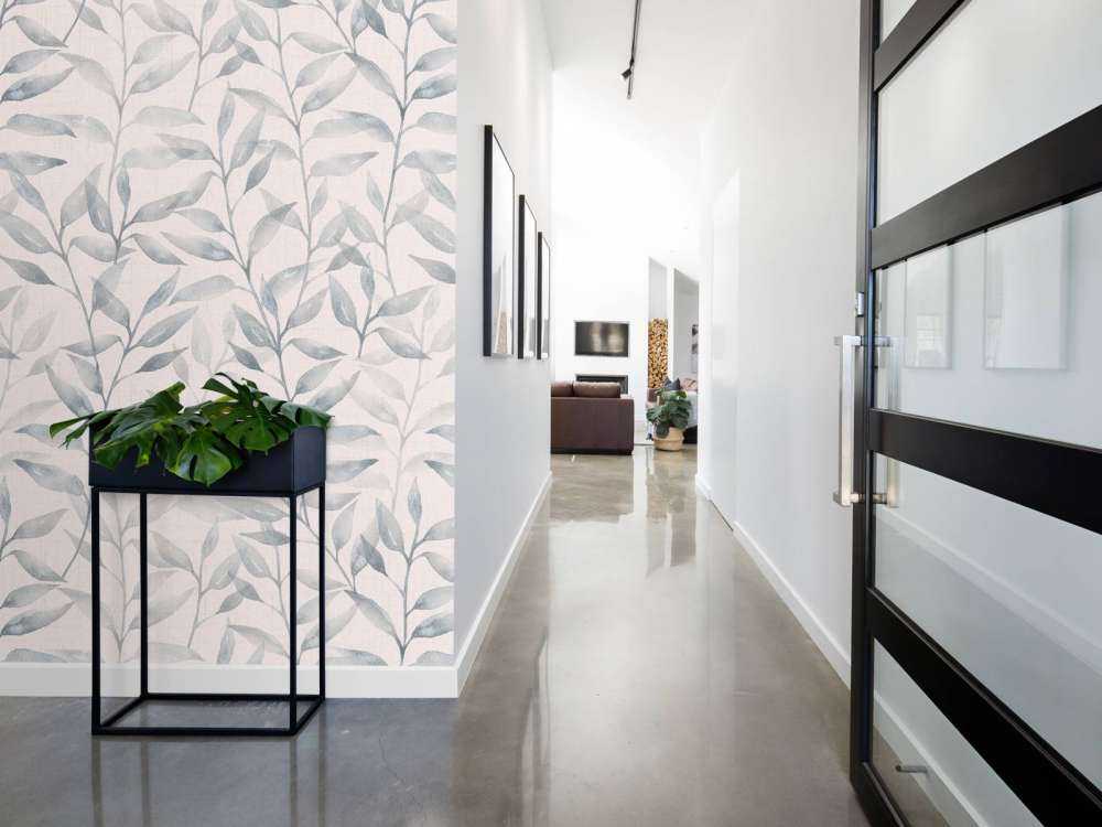 Japandi climbing leaves - neutral greige