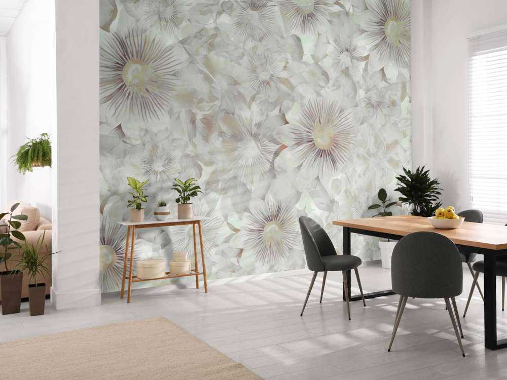 Botanical Watercolor Elegance Misty Grey