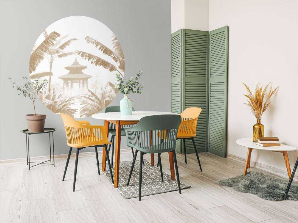 Mistige Tempeltuin, taupe