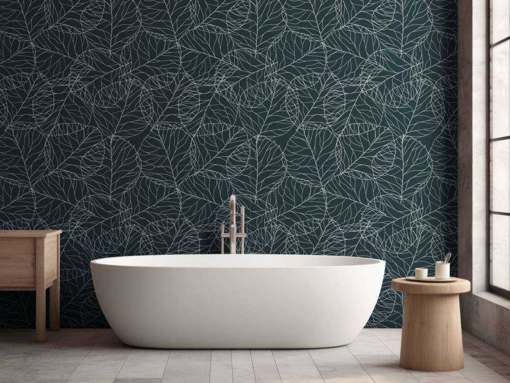 Geïllustreerd bladeren patroon