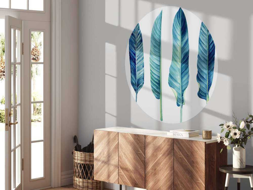 Tropische bladeren op een witte achtergrond