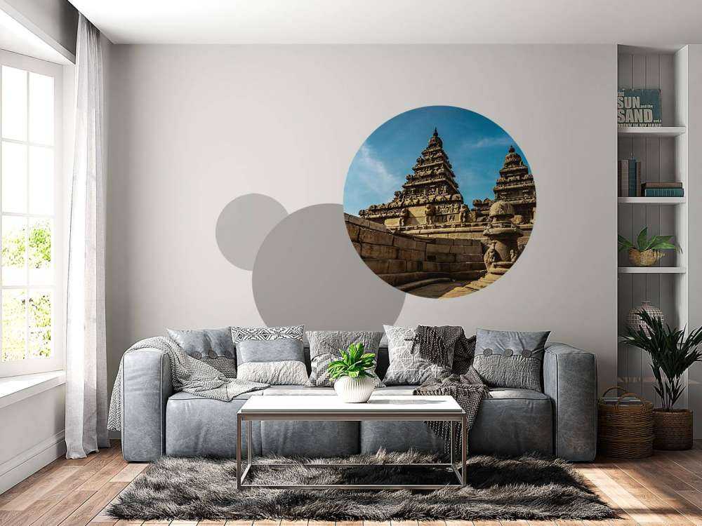 Tempels met blauwe lucht