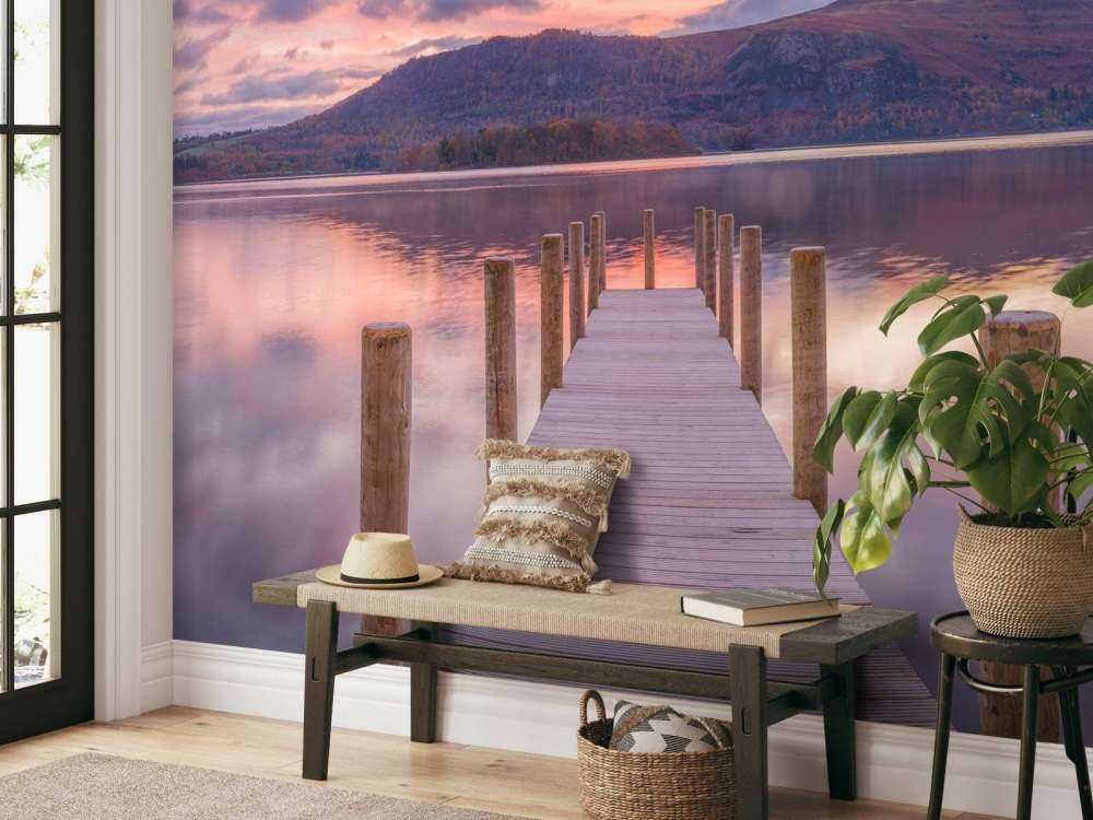 Steiger met zonsondergang