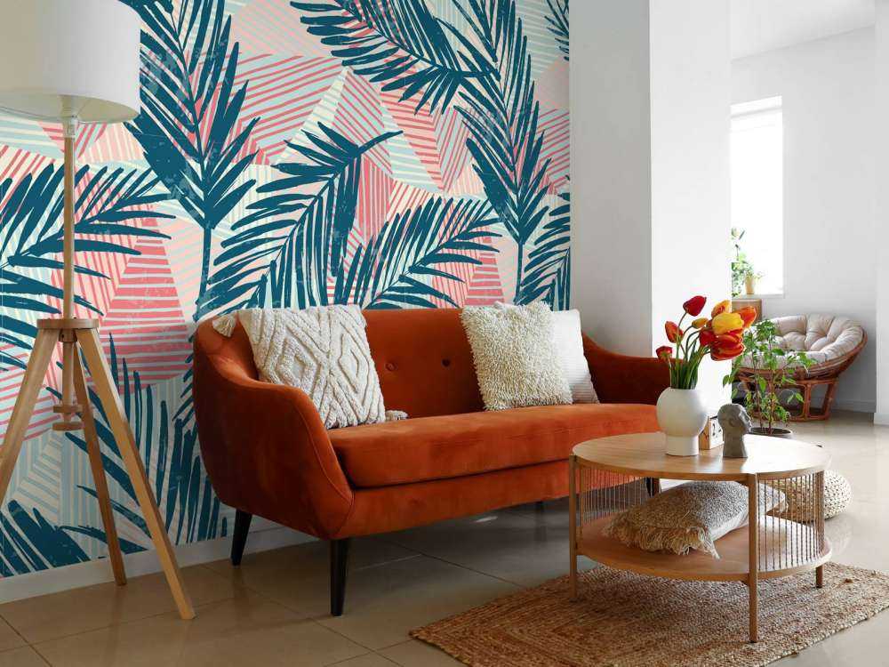 Abstracte palmbladeren