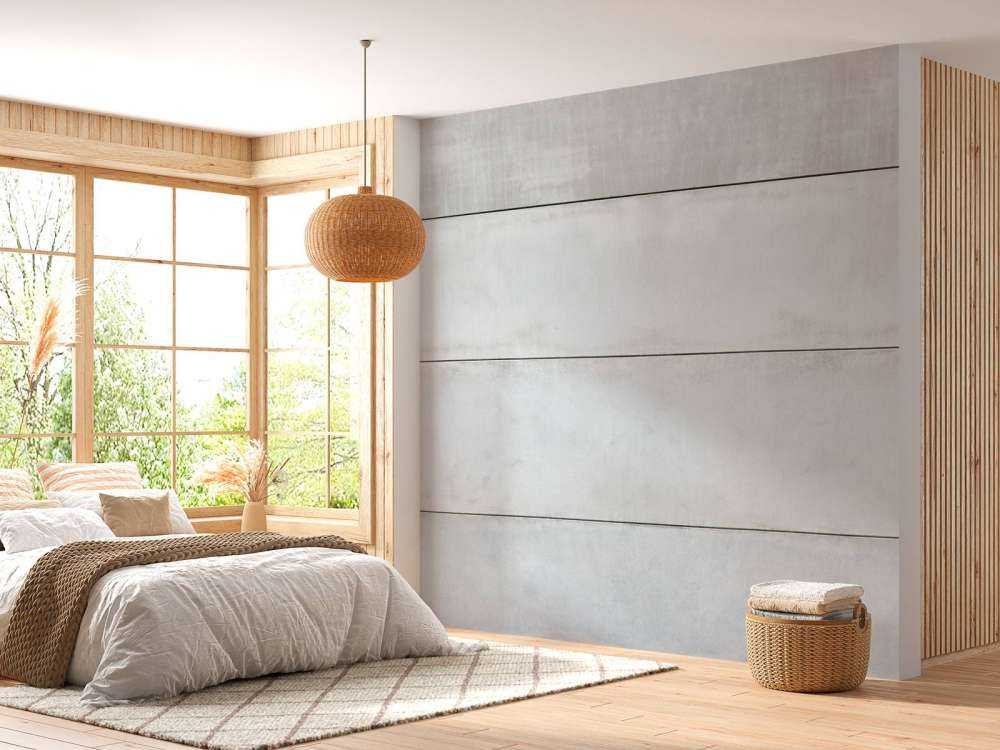 Panorama betonnen muur