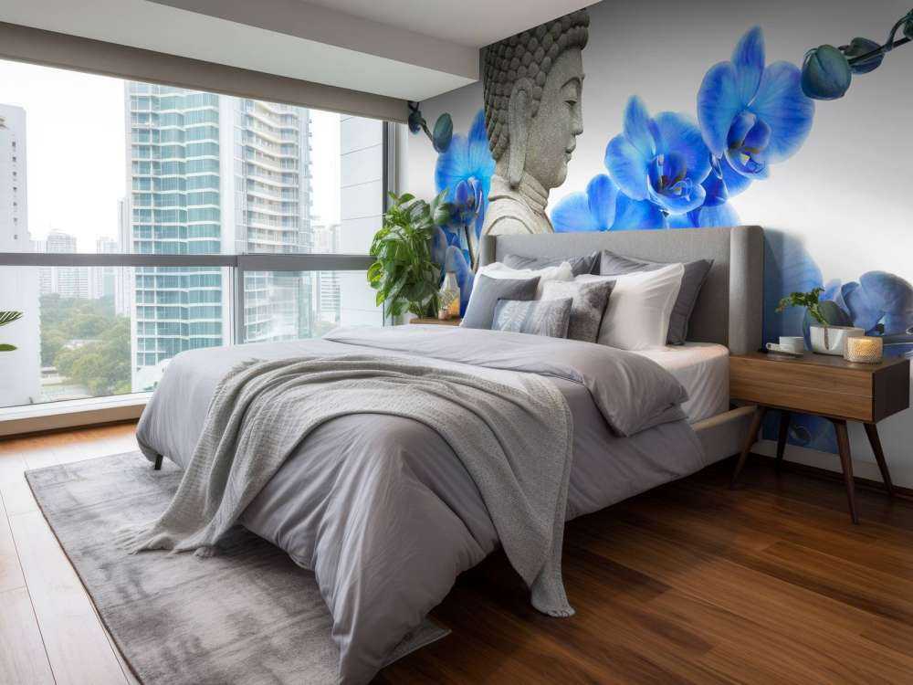 Buddha en orchideeën