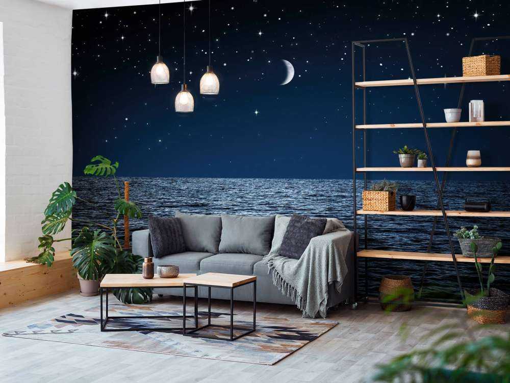 Sterrenhemel boven de zee