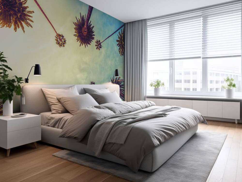 Onderaanzicht van palmbomen