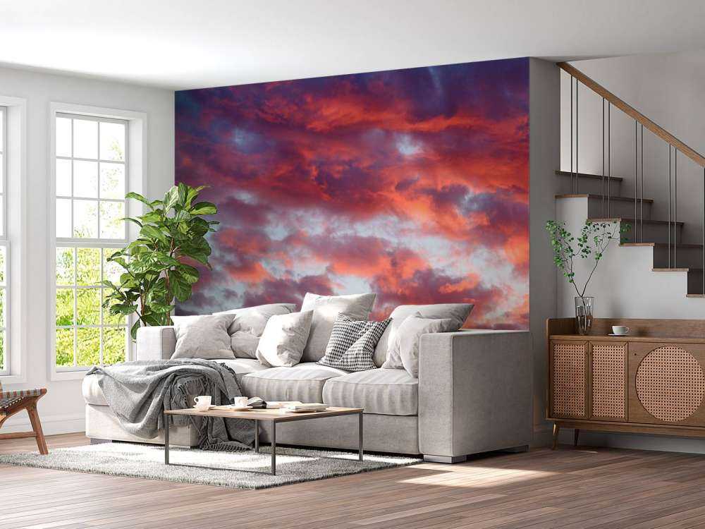 Zonsondergang in de lucht