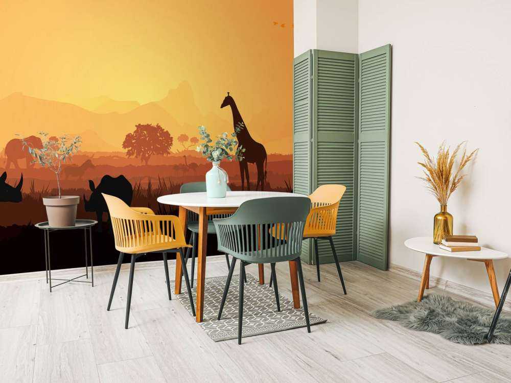 Wilde dieren op savanne