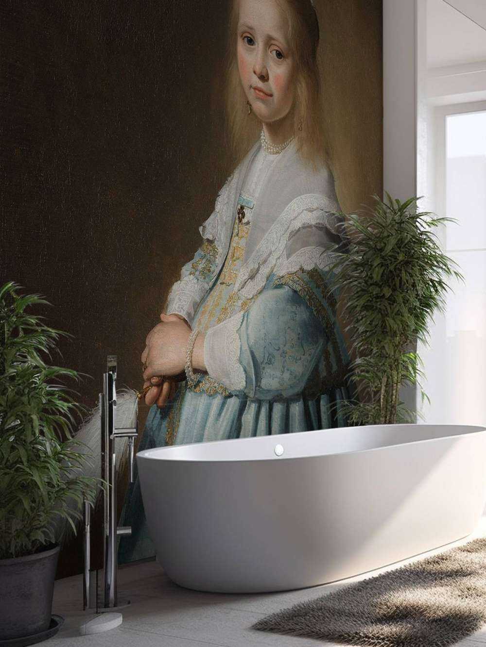 Portret van een meisje in het blauw