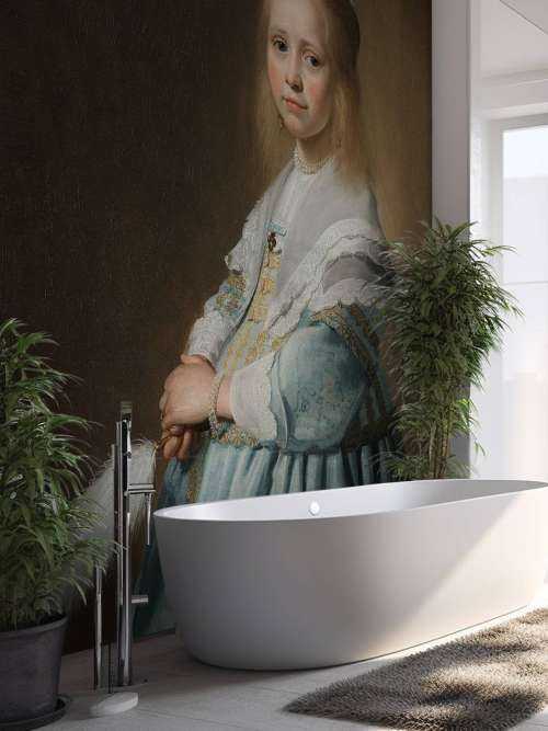 Portret van een meisje in het blauw
