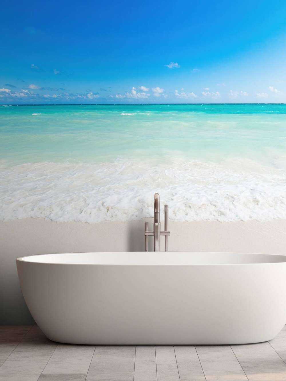 Witte strand en golven