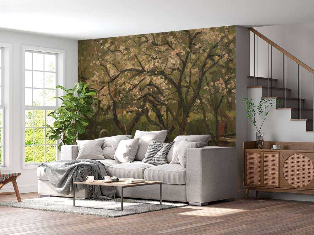 Bloeiende boom in een boomgaard
