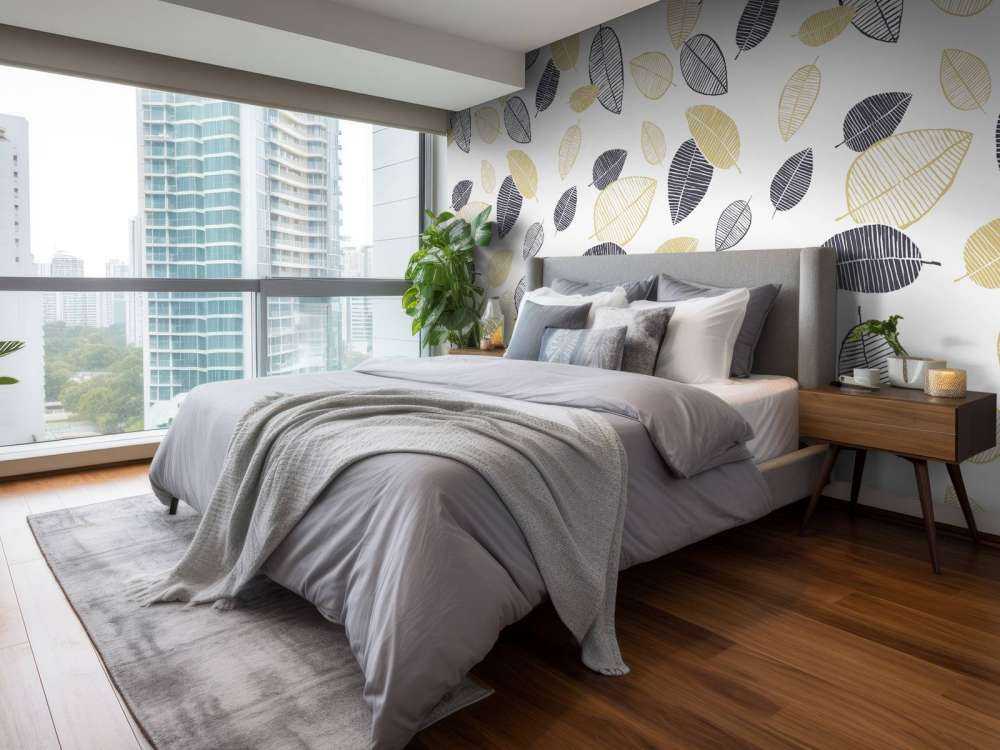 Goud zwarte bladeren